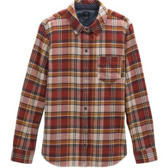 prana Tops - PRANA Golden Canyon Flannel Button Down Shirt Rust Size Medium